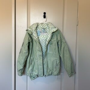 Special Blend Green Checkered Ski Jacket size Medium